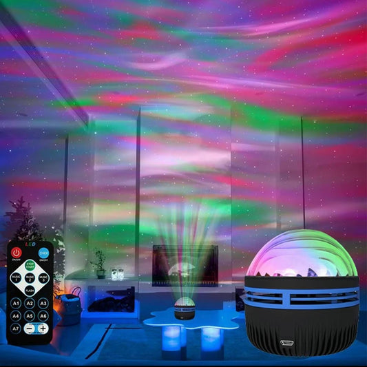 LED Starry Projection Light USB Rechargeable Galaxy Projector Night Light with Remote Control, Room Decor