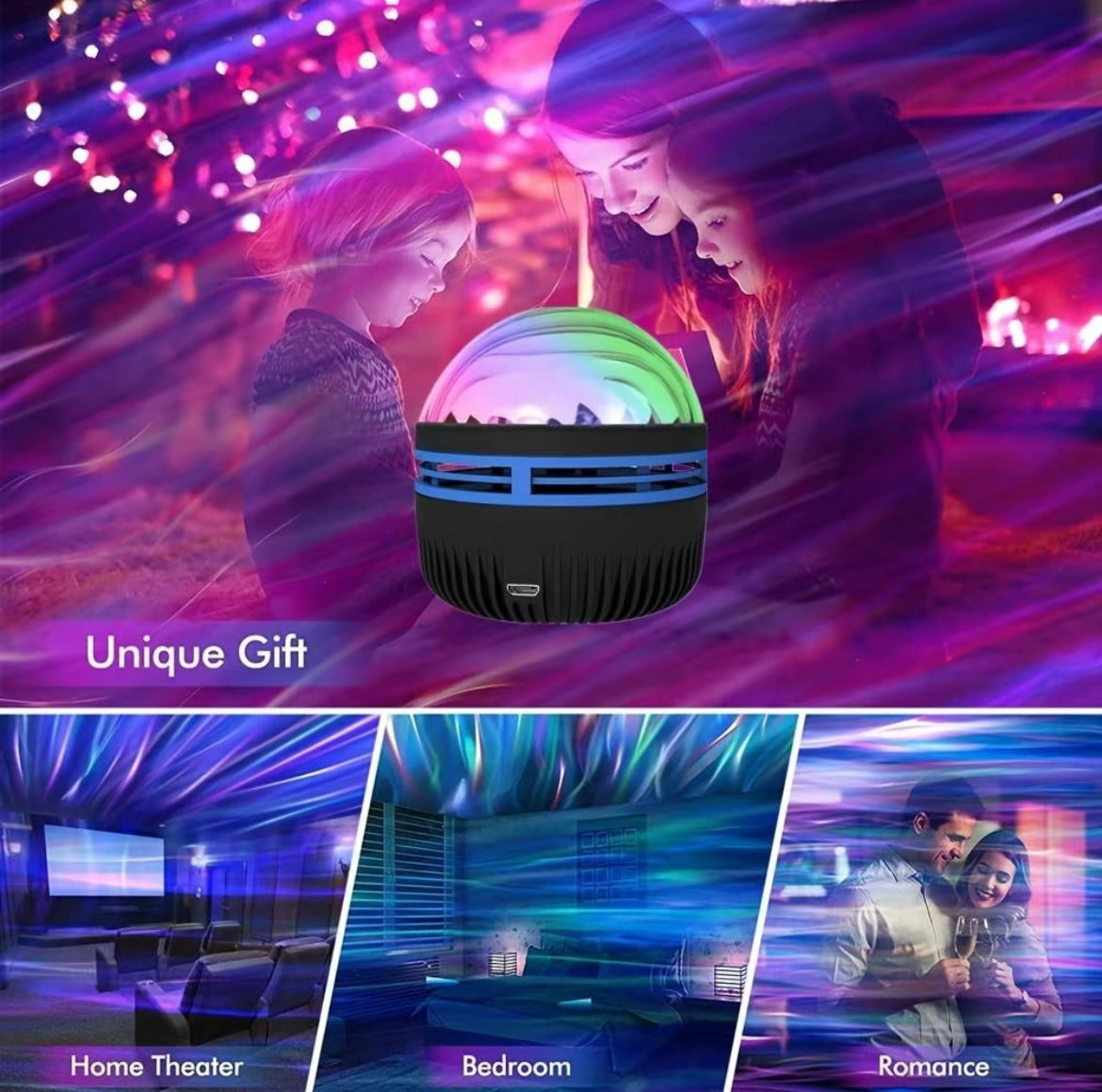 LED Starry Projection Light USB Rechargeable Galaxy Projector Night Light with Remote Control, Room Decor