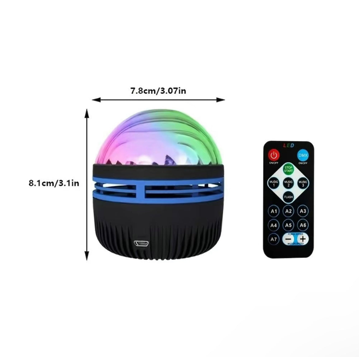 LED Starry Projection Light USB Rechargeable Galaxy Projector Night Light with Remote Control, Room Decor